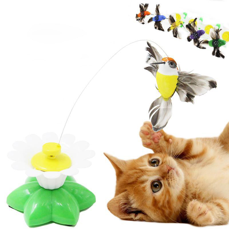 TigraFlitz | Interaktives Flugspielzeug für Katzen mit Kolibri & Schmetterling