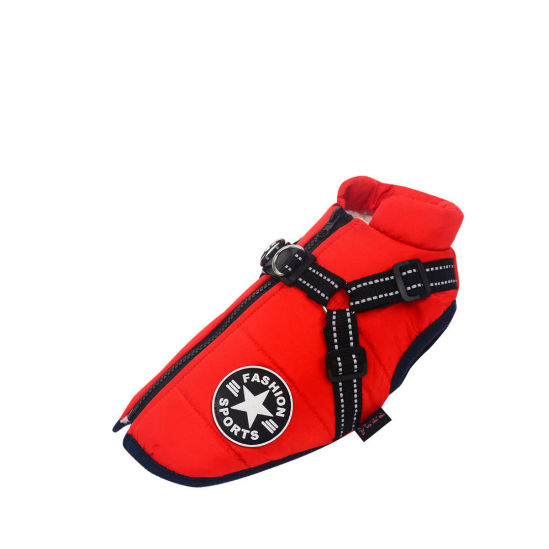 WarmPaw | Wasserdichte Winterjacke für Hunde mit integriertem Geschirr