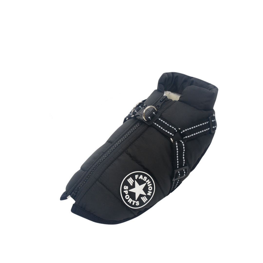 WarmPaw | Wasserdichte Winterjacke für Hunde mit integriertem Geschirr