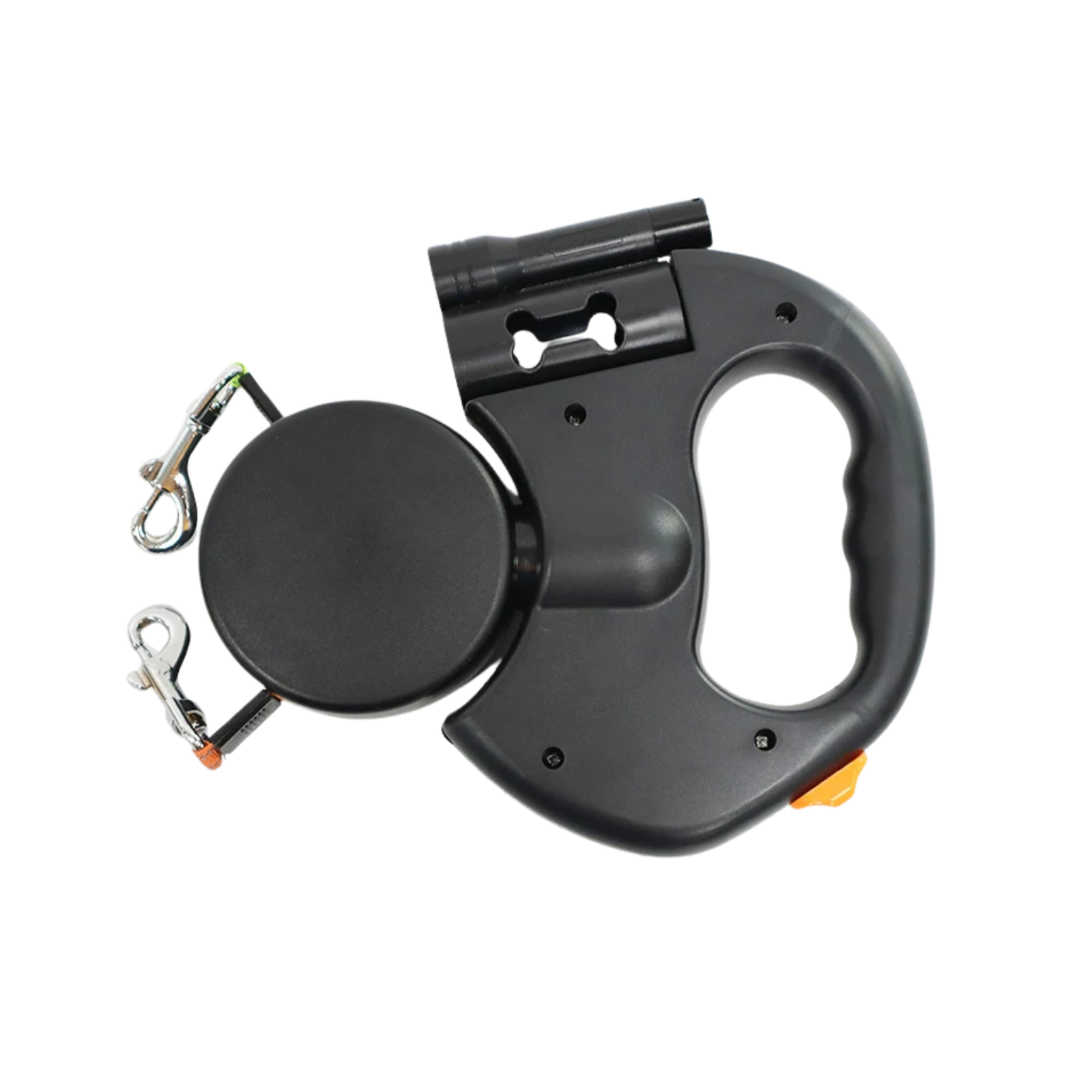 Maxo | Doppelte 360° Rollleine mit LED-Licht & Reflektorfunktion