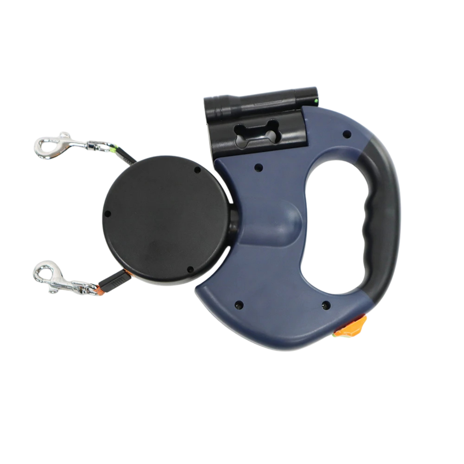 Maxo | Doppelte 360° Rollleine mit LED-Licht & Reflektorfunktion