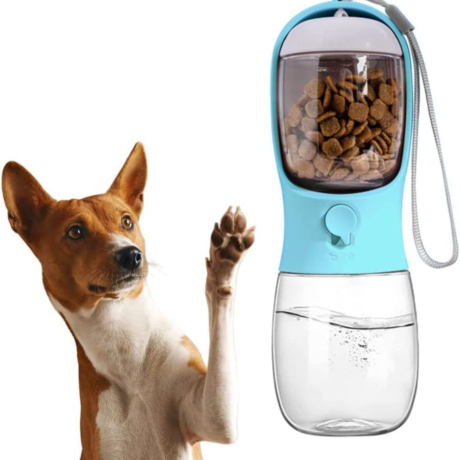 Petovia | DualFlasche für Haustiere – Unterwegs versorgt mit Wasser & Snacks