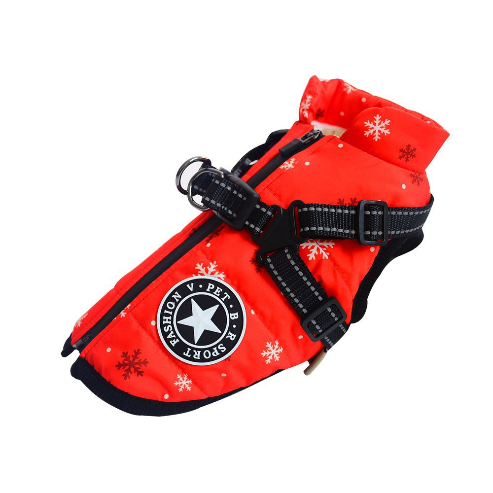 WarmPaw | Wasserdichte Winterjacke für Hunde mit integriertem Geschirr