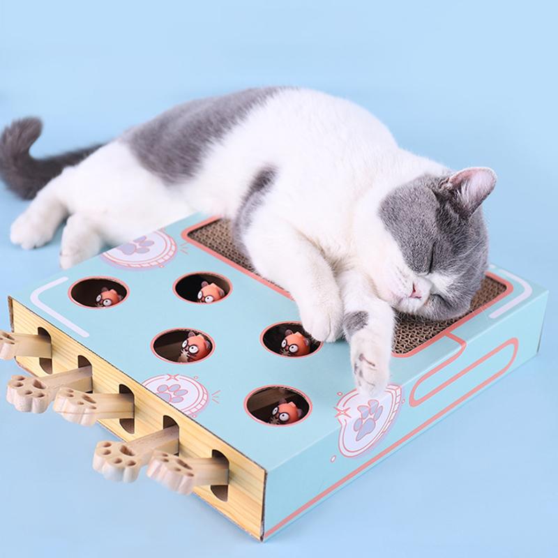Tatzino | Schlag- und Kratzspielbox für Katzen