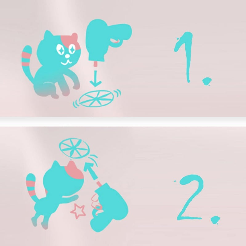 Flitzino | Leuchtendes Wurfscheiben-Spielset für Katzen
