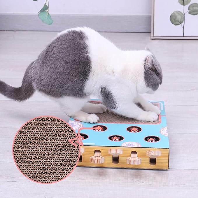 Tatzino | Schlag- und Kratzspielbox für Katzen