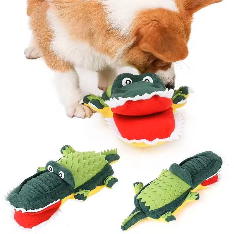 Snackodile | Intelligentes Krokodil-Leckerli-Spielzeug für Hunde