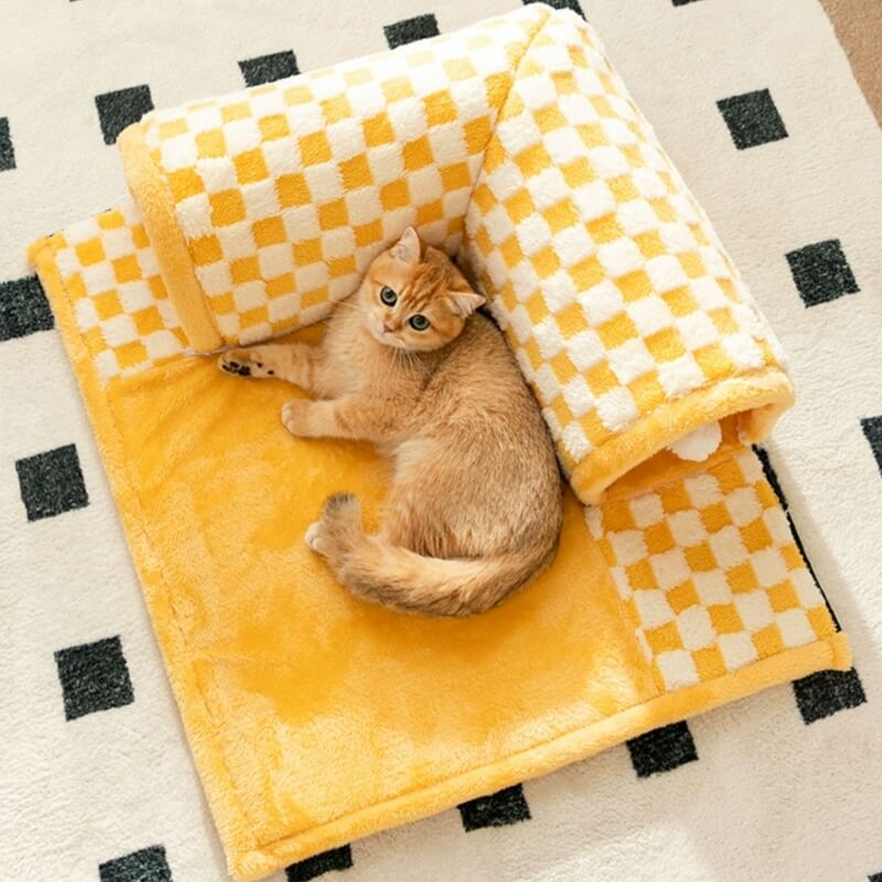 Miezimo | Kuscheltunnel mit Spielmatte für Katzen und Kätzchen