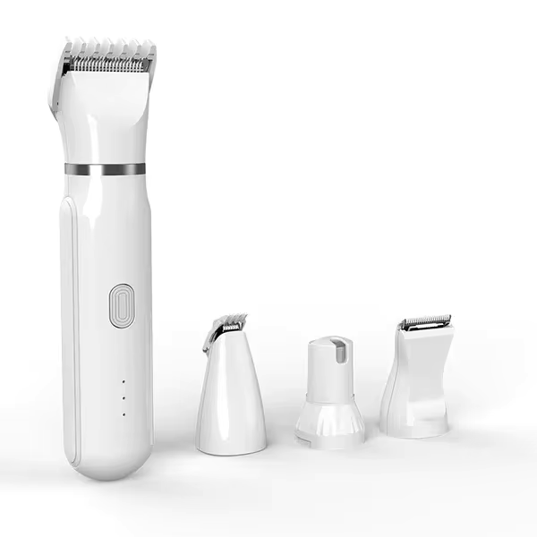 LeoCare | 4-in-1 Elektrischer Haustiertrimmer mit Wechselaufsätzen