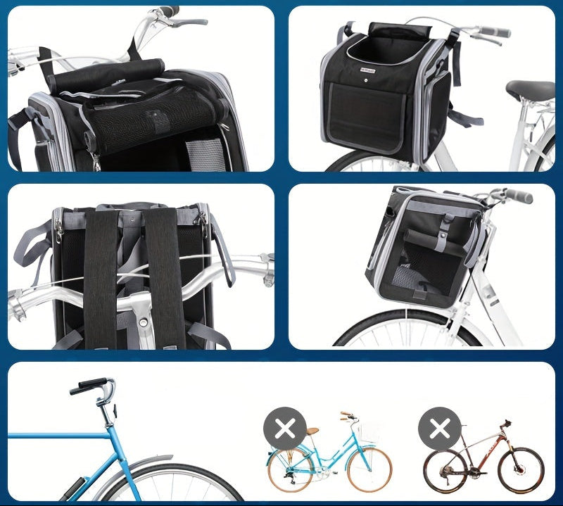 RidePaws | Erweiterbarer Fahrradkorb für Hunde & Katzen