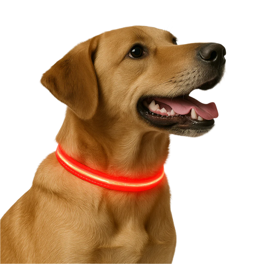 Leuchtino | LED-Sicherheitsleuchthalsband für Hunde