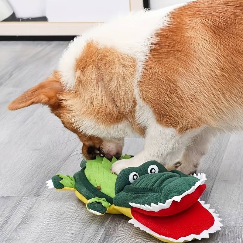 Snackodile | Intelligentes Krokodil-Leckerli-Spielzeug für Hunde
