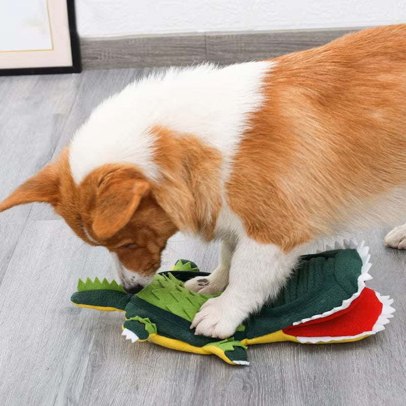 Snackodile | Intelligentes Krokodil-Leckerli-Spielzeug für Hunde