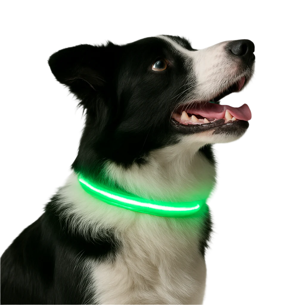 Leuchtino | LED-Sicherheitsleuchthalsband für Hunde