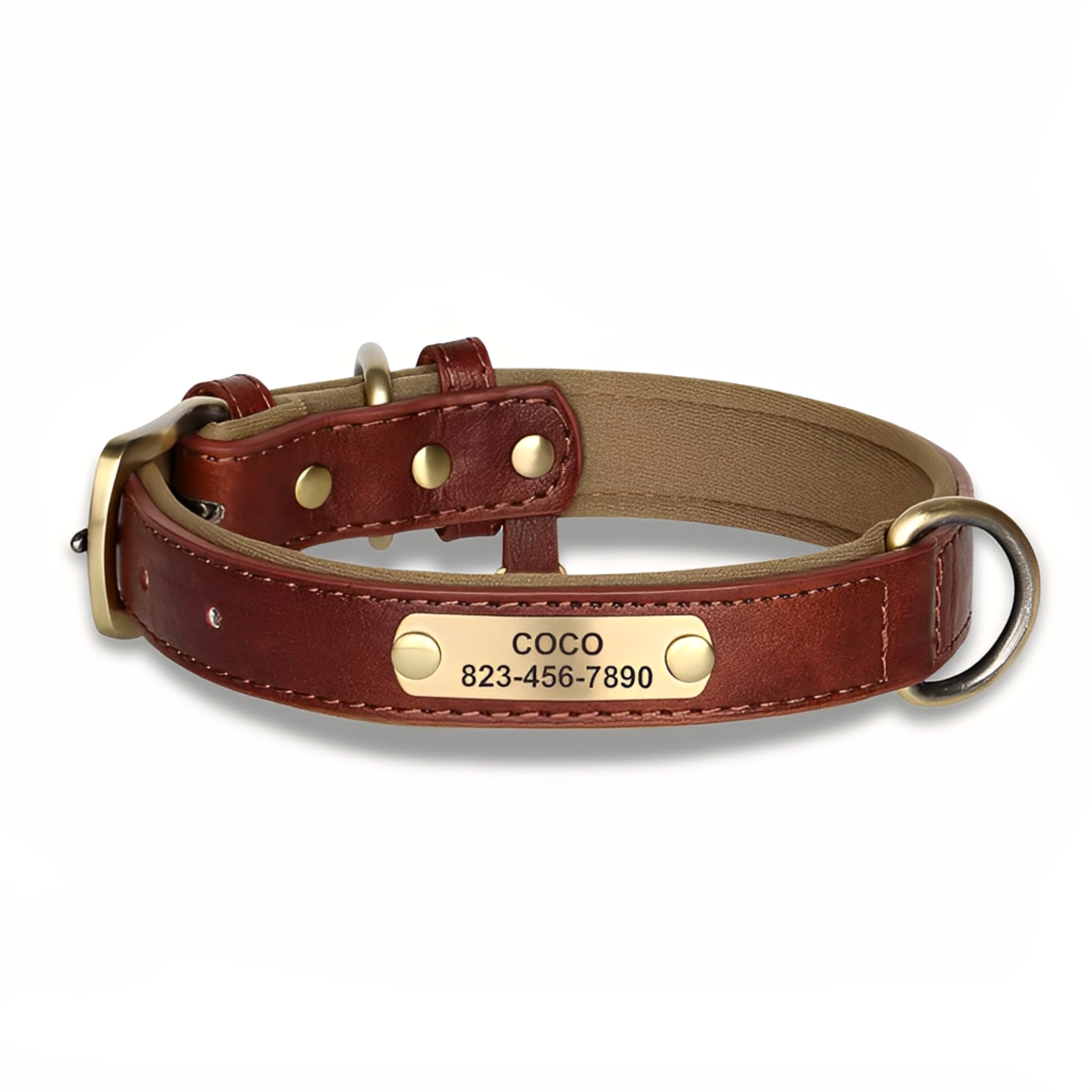CanisCraft | Gravierte Leder-Hundehalskette