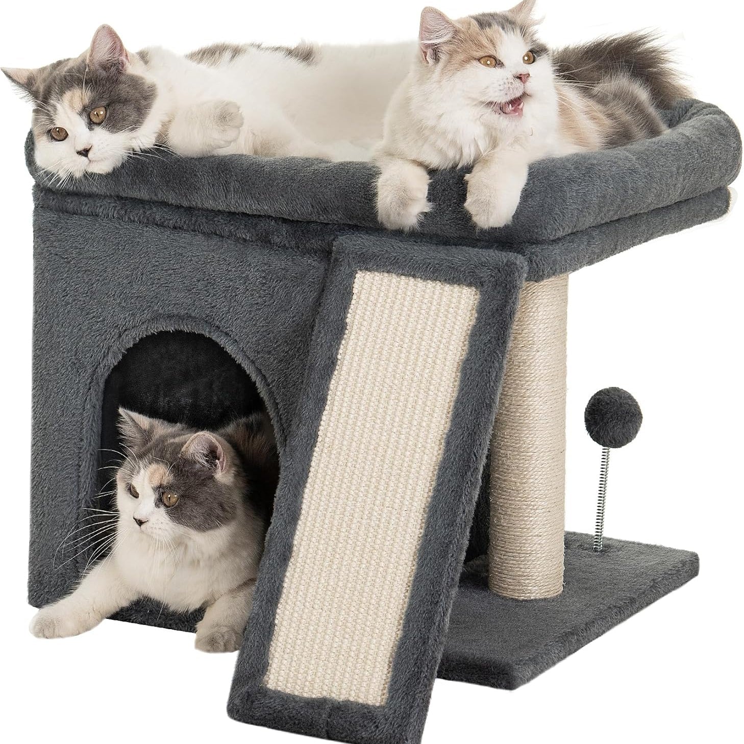 MiauCasa | Kratzbaum für große Katzen mit Liegefläche & Kuschelhöhle