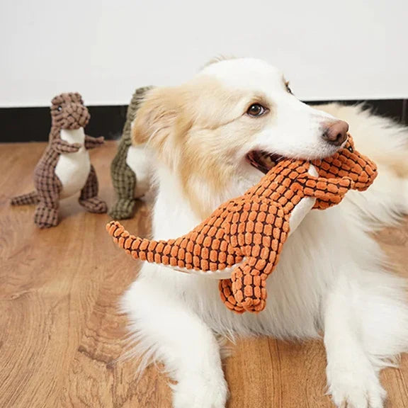 PawRex | Plüsch-Dino-Spielzeug für Hunde