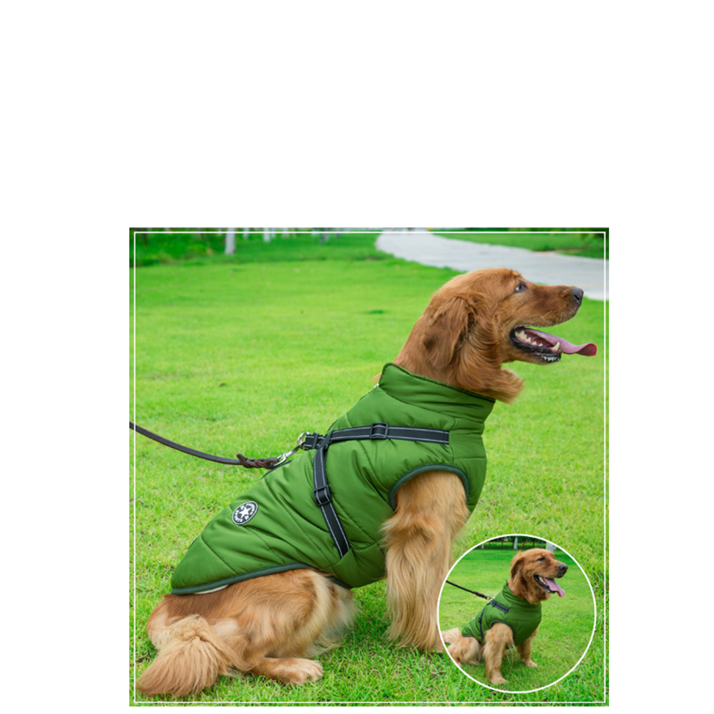 WarmPaw | Wasserdichte Winterjacke für Hunde mit integriertem Geschirr