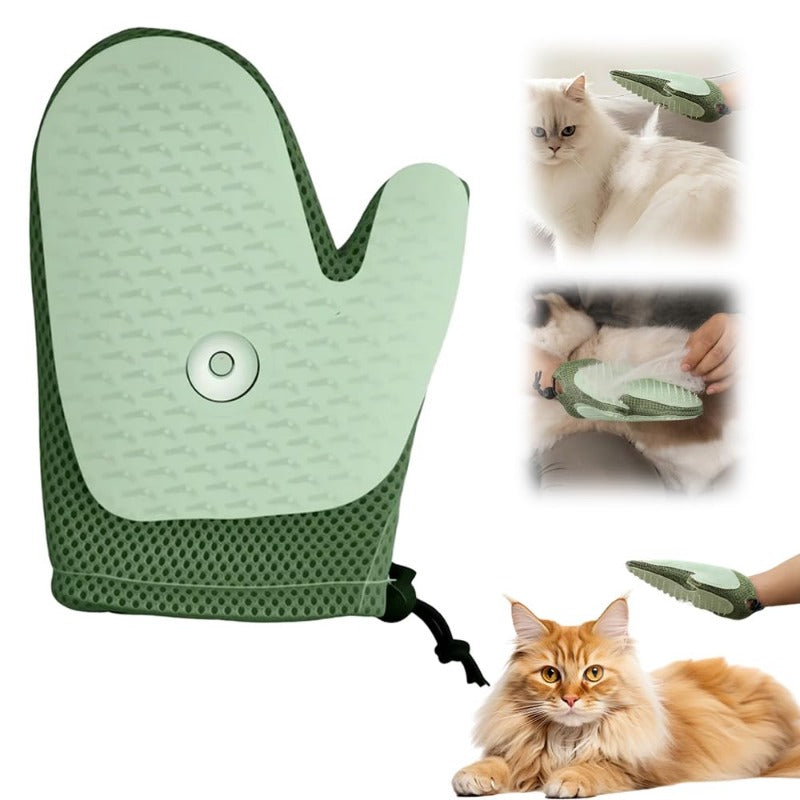 LunaFell | 4-in-1 Sprühpflege-Handschuh für Katzen & kleine Haustiere