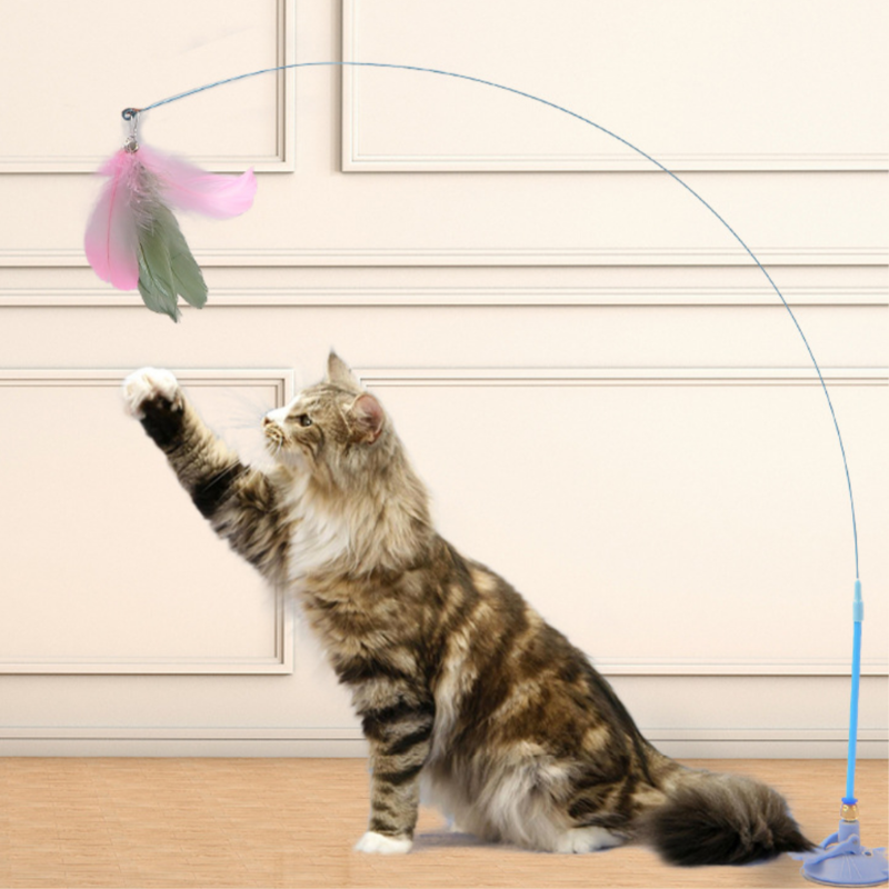 MimiSpiel | Interaktives Katzenspielzeug mit Saugnapf & Handgriff (2-in-1 Design)