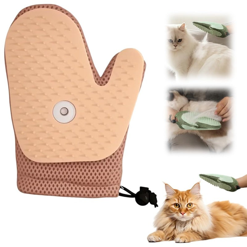 LunaFell | 4-in-1 Sprühpflege-Handschuh für Katzen & kleine Haustiere