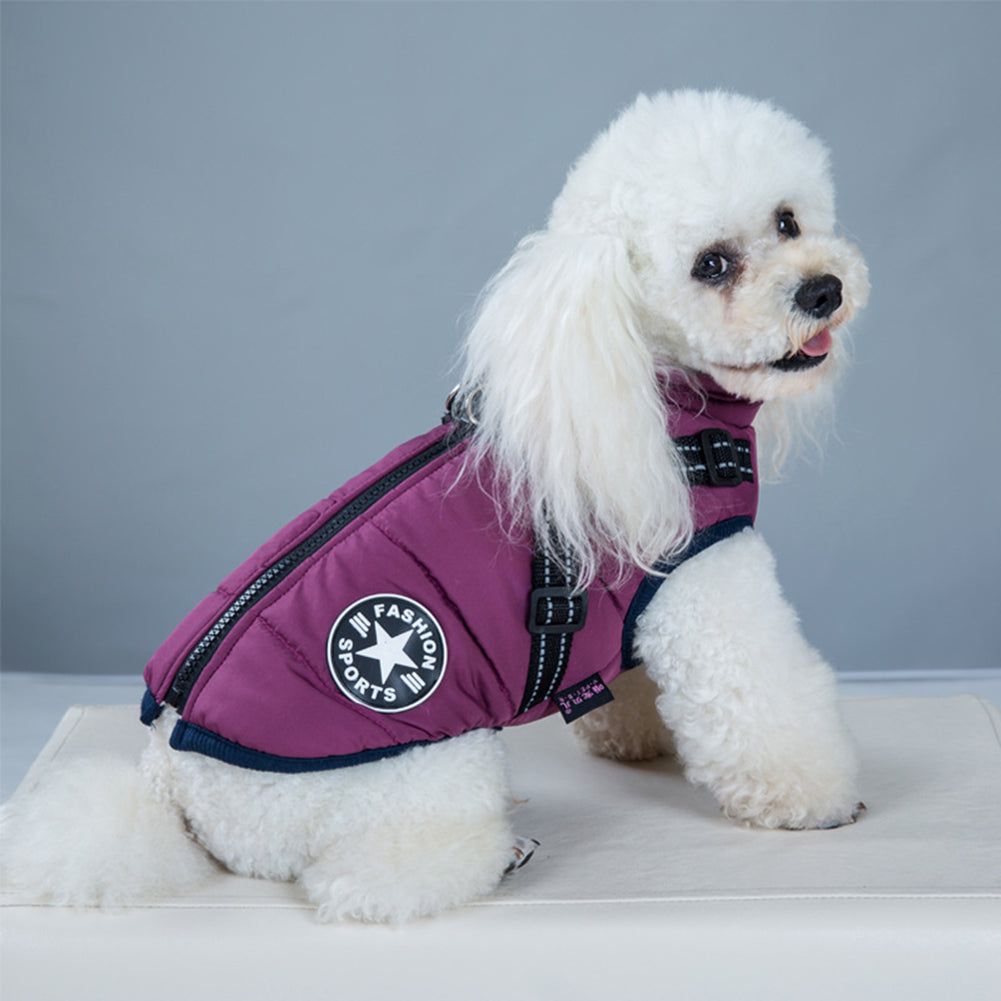 WarmPaw | Wasserdichte Winterjacke für Hunde mit integriertem Geschirr