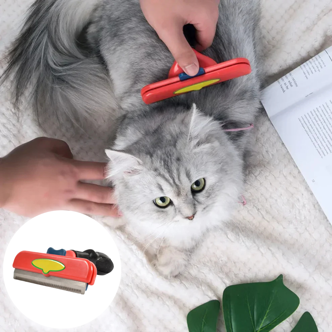 FellMeister | Profi-Enthaarungsbürste für Hunde & Katzen mit ergonomischem Griff