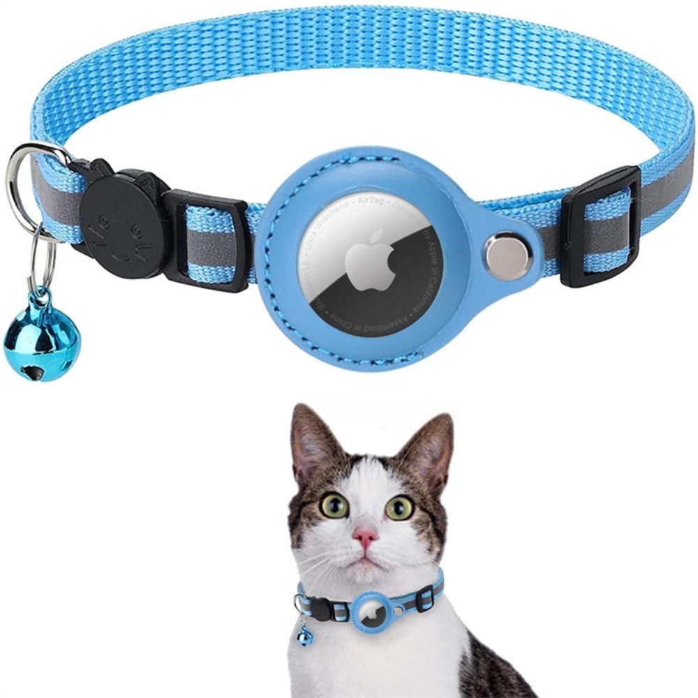 Katzaro | Sicherheitshalsband für eine Katze mit AirTag-Halterung & Reflektorstreifen