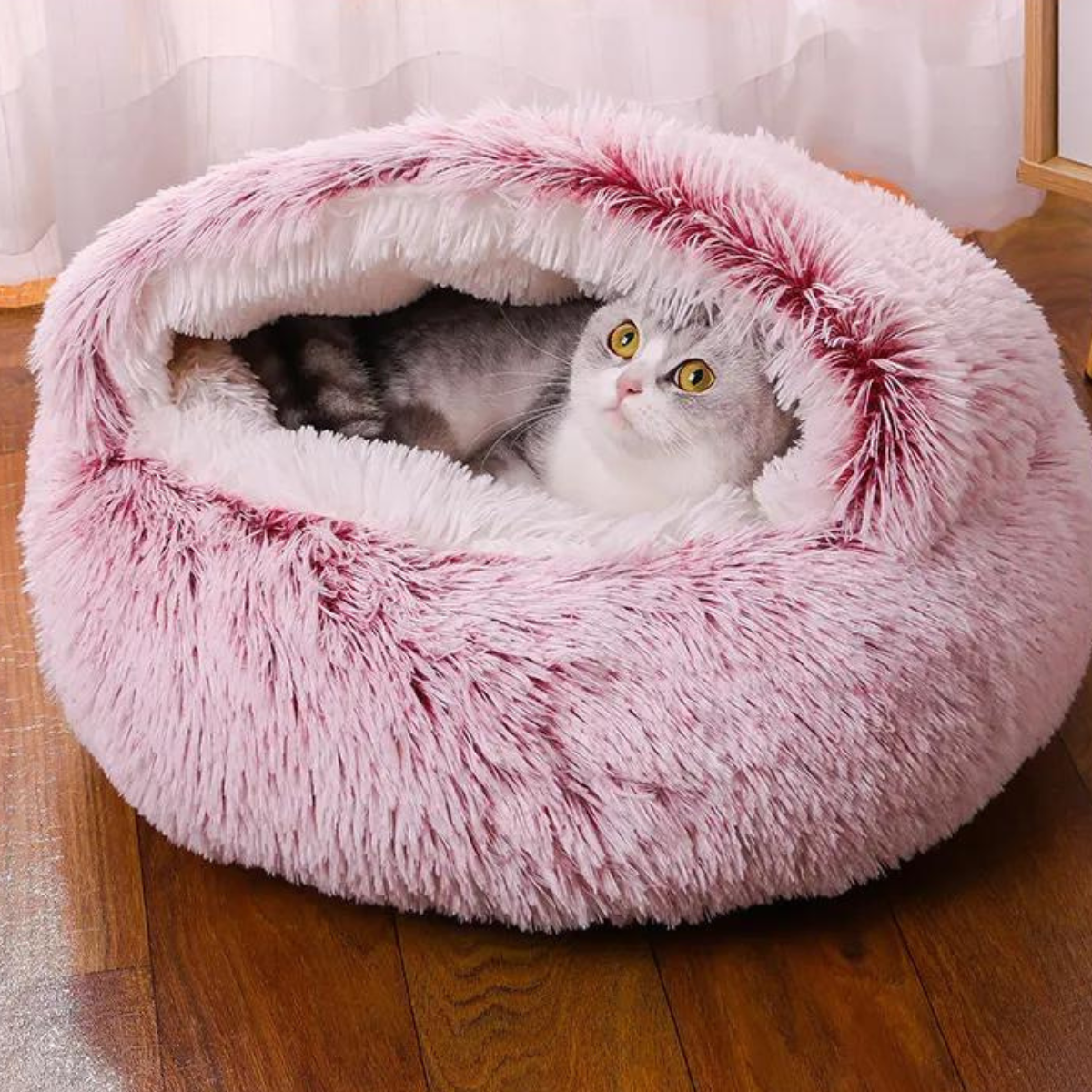 LeoPet | Kuschelbett für Hunde & Katzen mit Deckenfunktion
