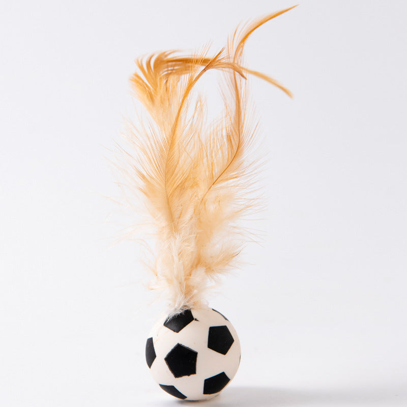Tigra | Feder-Sprungball Katzenspielzeug im Sportdesign