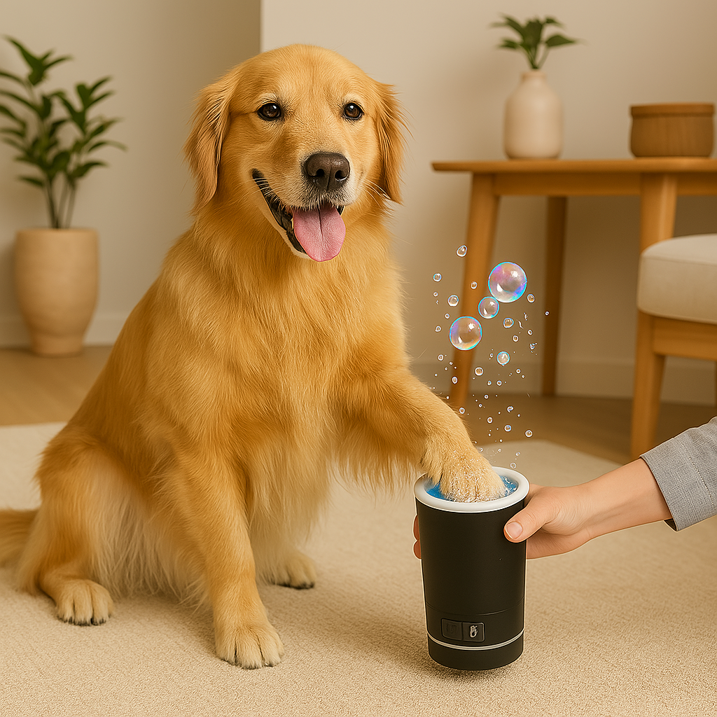 MaxPaws | Tragbarer Pfotenreiniger für Hunde