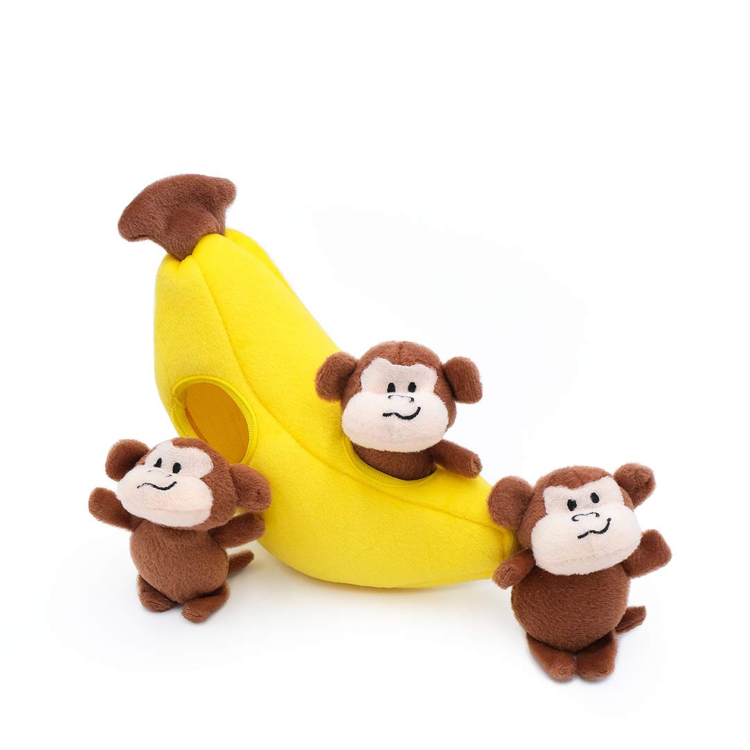 PawTropia | Interaktives Hundespielzeug – Bananenspaß mit frechen Äffchen