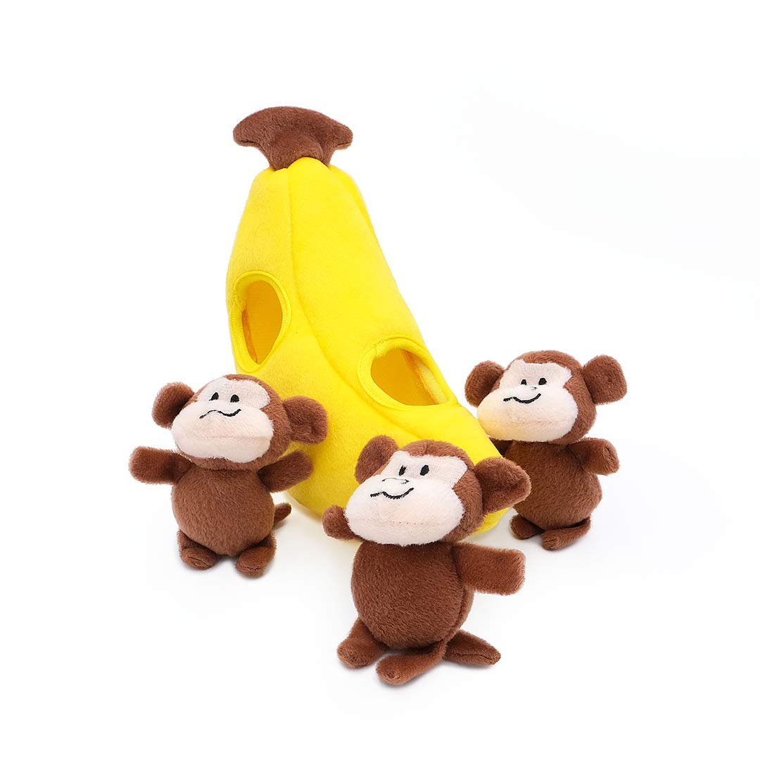 PawTropia | Interaktives Hundespielzeug – Bananenspaß mit frechen Äffchen