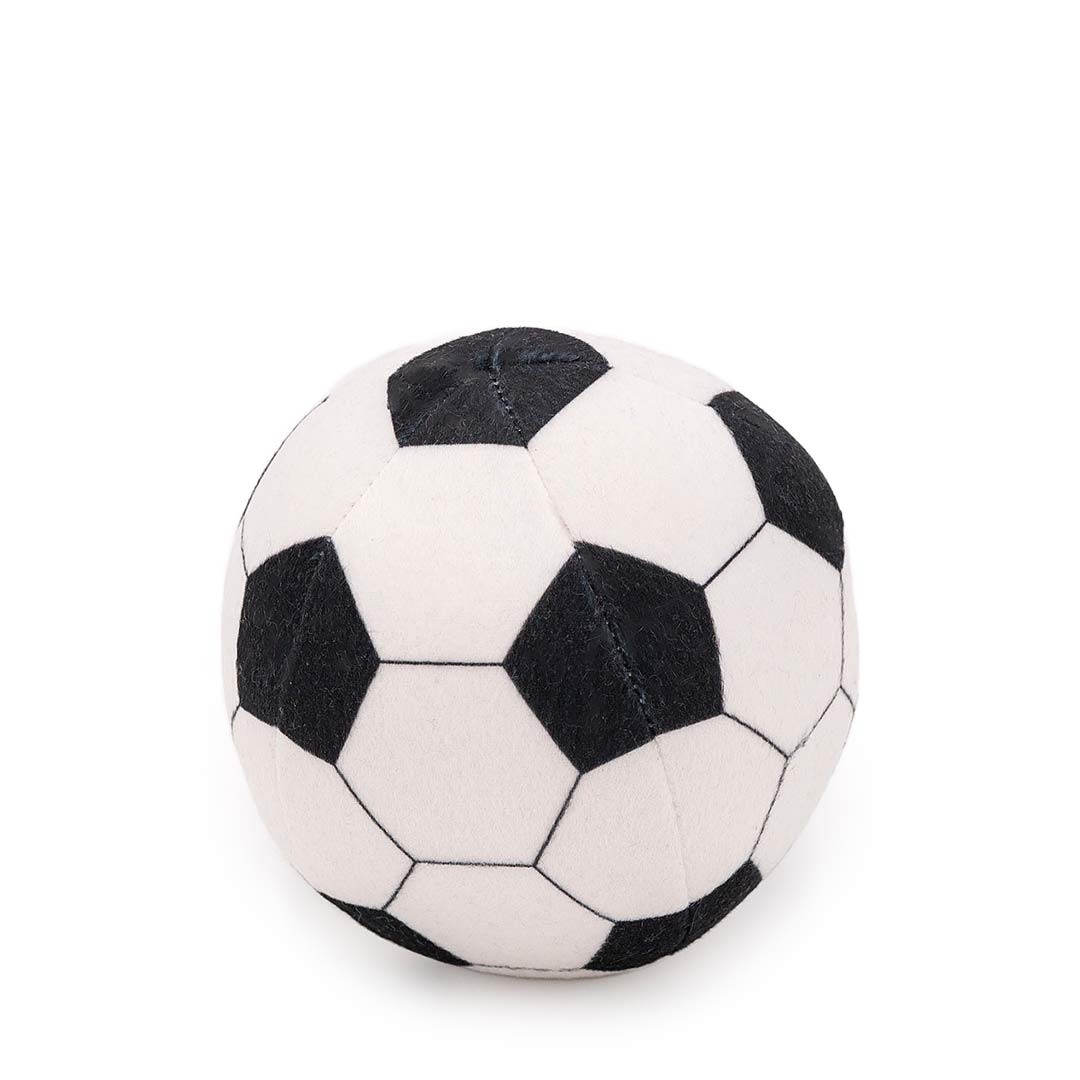 PfotenKicker | Quietschender Fußball-Plüschball für Hunde