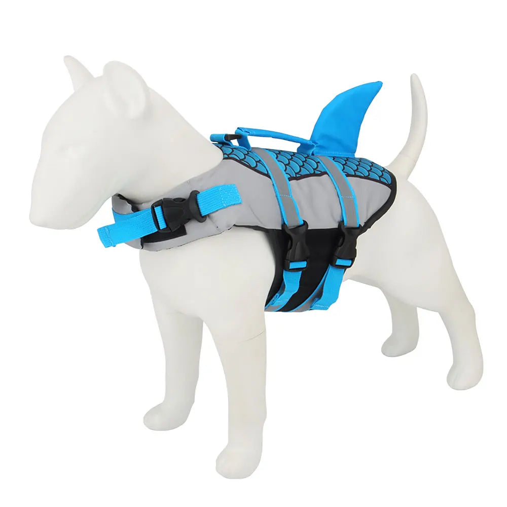Finn | Schwimmfähige Hunde-Rettungsweste mit Flossen-Design & Tragegriff