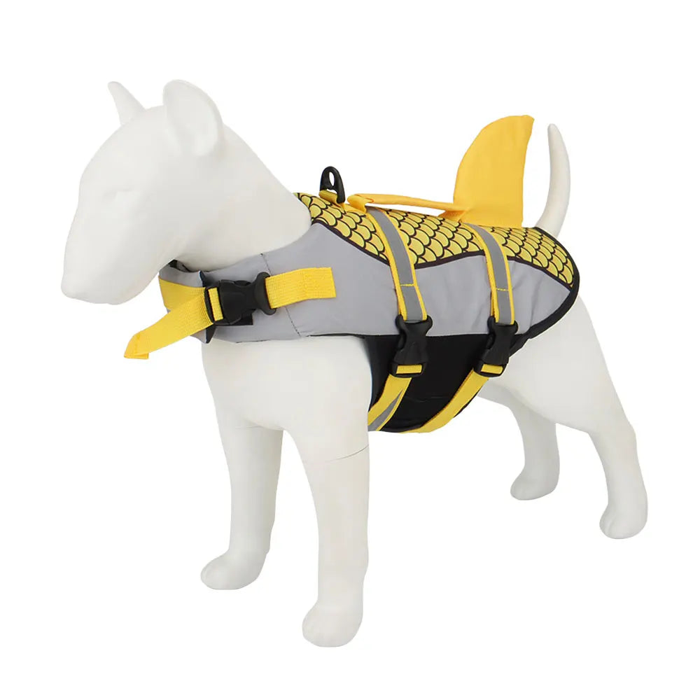 Finn | Schwimmfähige Hunde-Rettungsweste mit Flossen-Design & Tragegriff