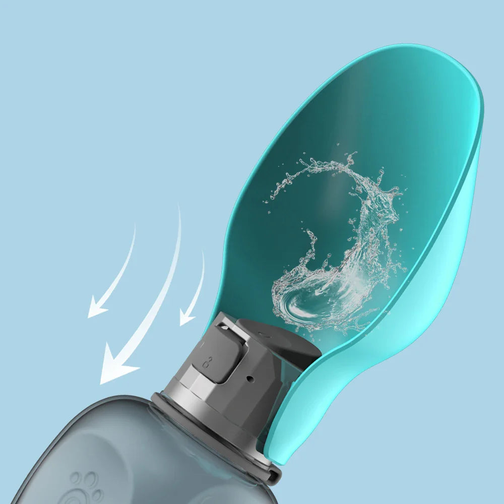 AquaPaws | Tragbare Hunde-Wasserflasche mit integriertem Trinknapf