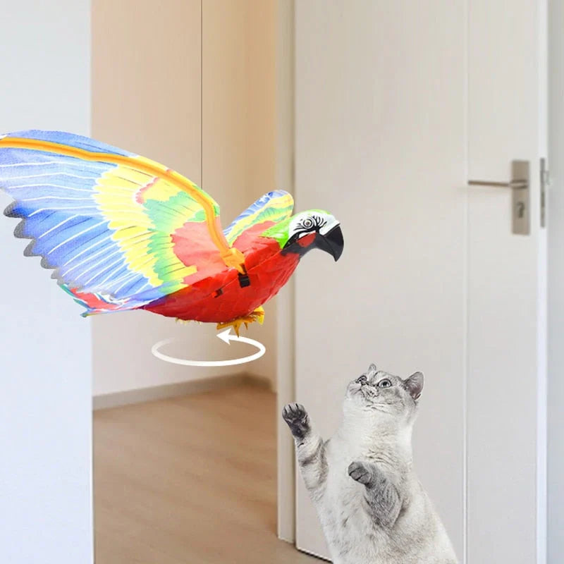 Kiki | Interaktives Katzen-Vogelspielzeug mit flatternden Flügeln