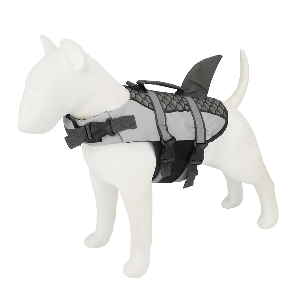 Finn | Schwimmfähige Hunde-Rettungsweste mit Flossen-Design & Tragegriff