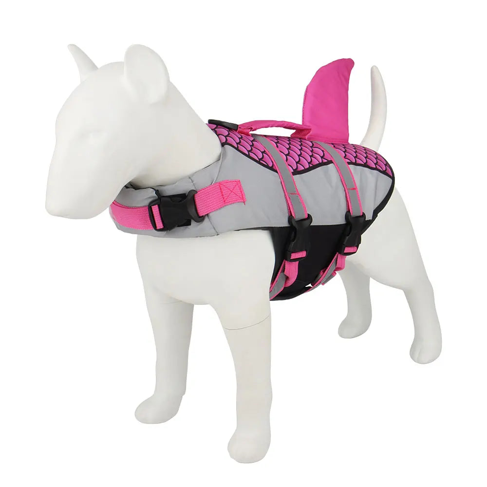 Finn | Schwimmfähige Hunde-Rettungsweste mit Flossen-Design & Tragegriff