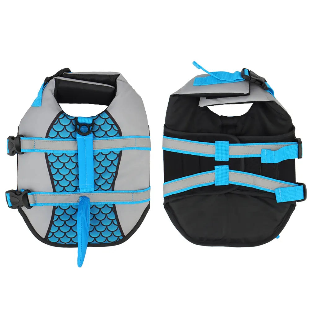 Finn | Schwimmfähige Hunde-Rettungsweste mit Flossen-Design & Tragegriff