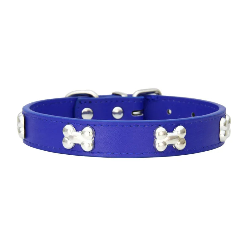 Lupo & Luna | Premium Hundehalsband mit Knochen-Applikationen aus Leder
