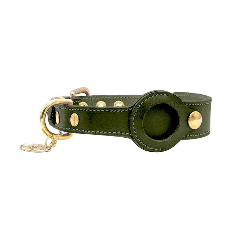Bruno | Exklusives AirTag Lederhalsband für Hunde