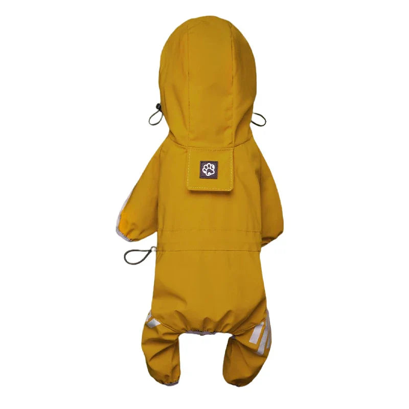 RainPaws | Wasserdichter Hunde-Regenoverall mit Kapuze