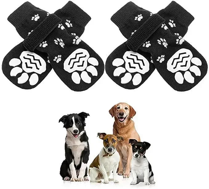 PawGrip | Rutschfeste Hundesocken mit Klettverschluss (4er-Set)