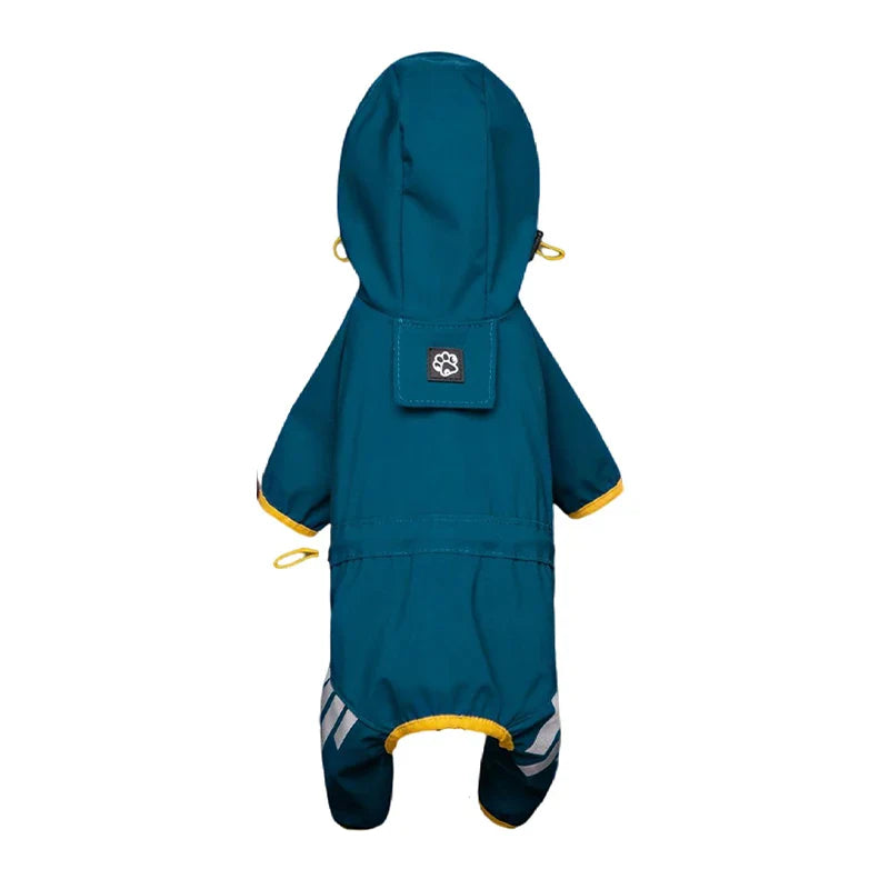 RainPaws | Wasserdichter Hunde-Regenoverall mit Kapuze