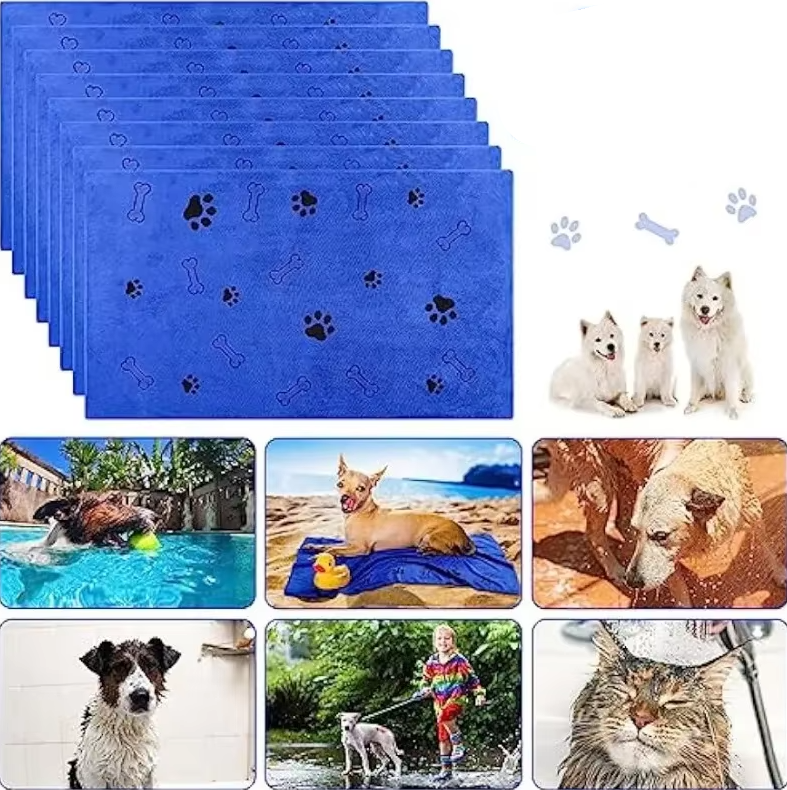 FellFlair | Superabsorbierendes Mikrofaser-Handtuch für Hunde & Katzen