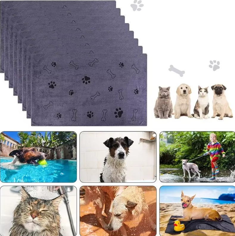 FellFlair | Superabsorbierendes Mikrofaser-Handtuch für Hunde & Katzen