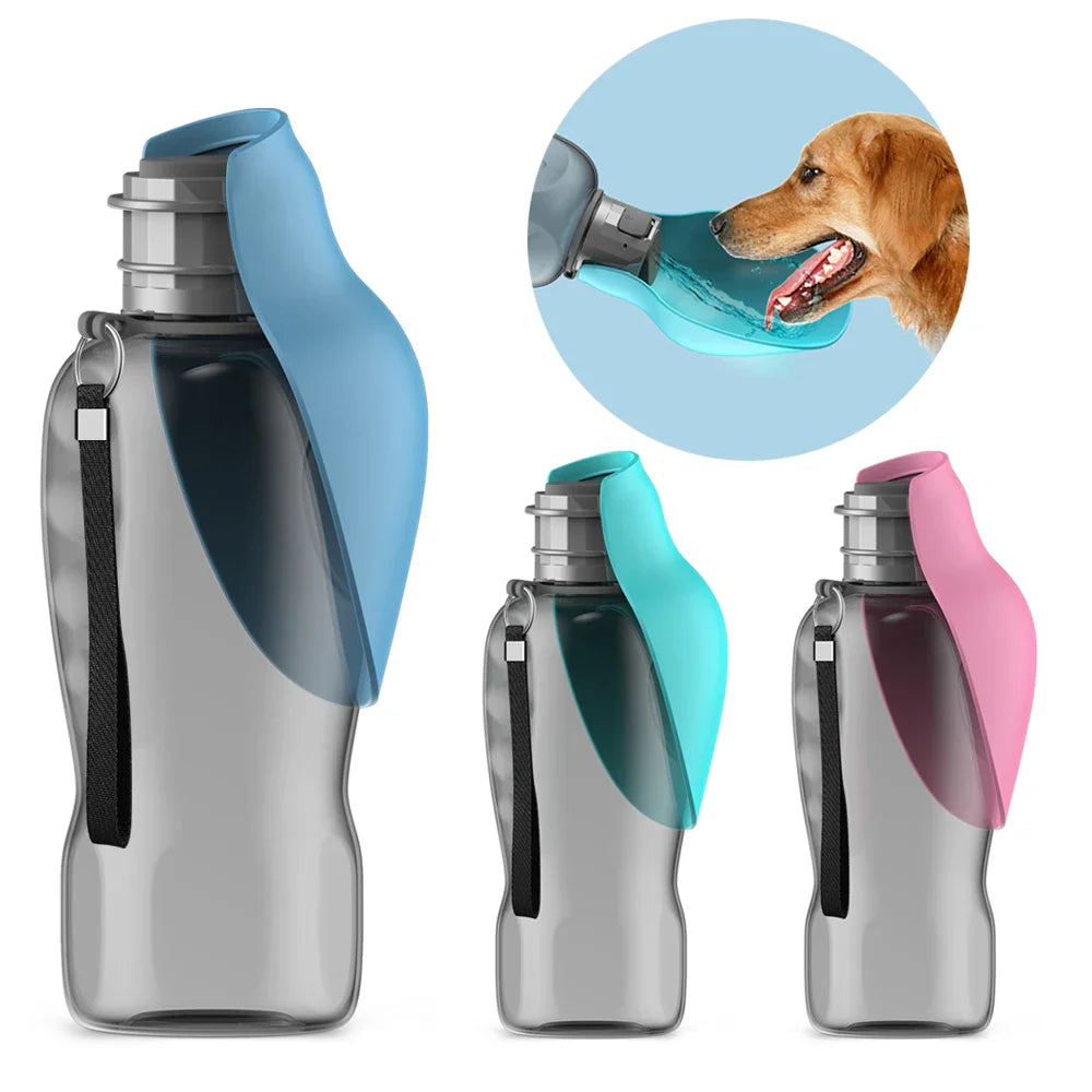 AquaPaws | Tragbare Hunde-Wasserflasche mit integriertem Trinknapf