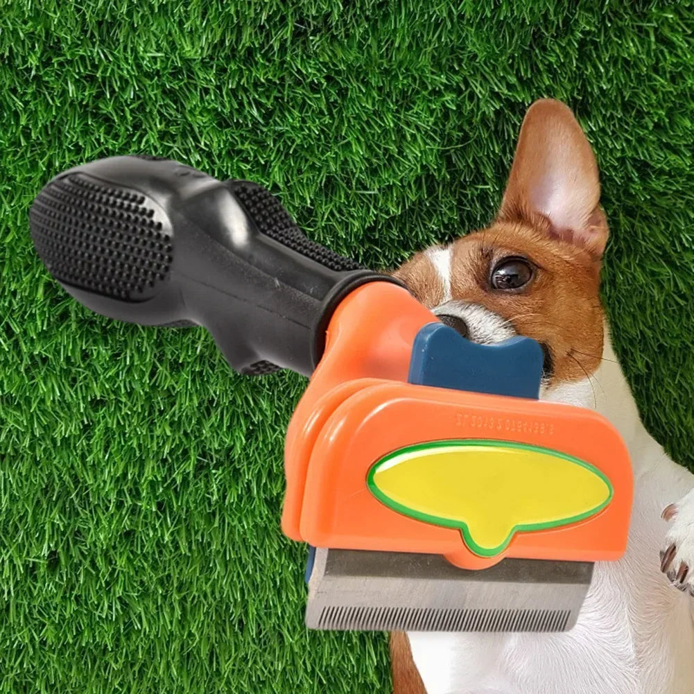 FellMeister | Profi-Enthaarungsbürste für Hunde & Katzen mit ergonomischem Griff